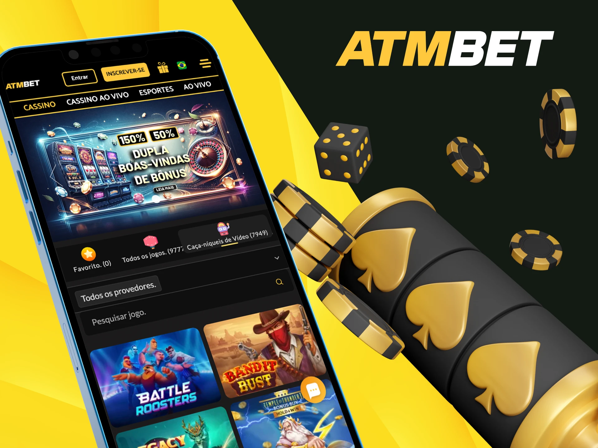 Quantos jogos de slots existem no casino online ATMBET.
