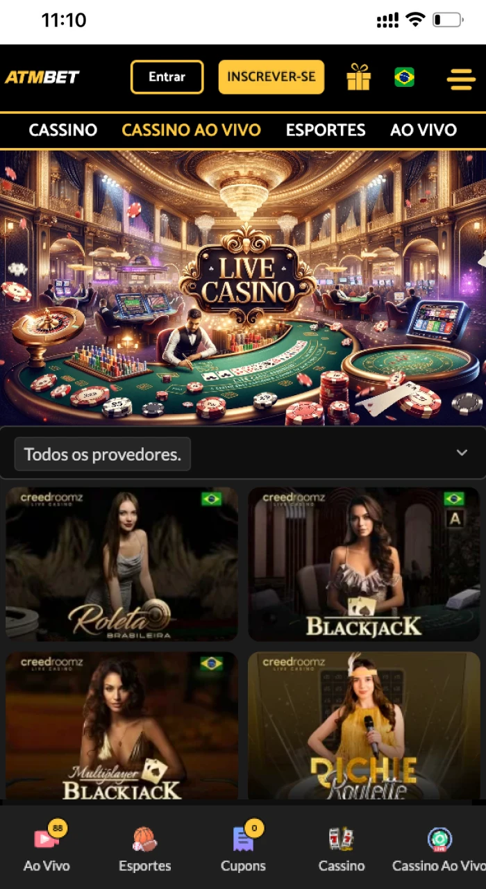 Preciso fazer um depósito antes de começar a jogar no cassino online ATMBET em um telefone iOS.