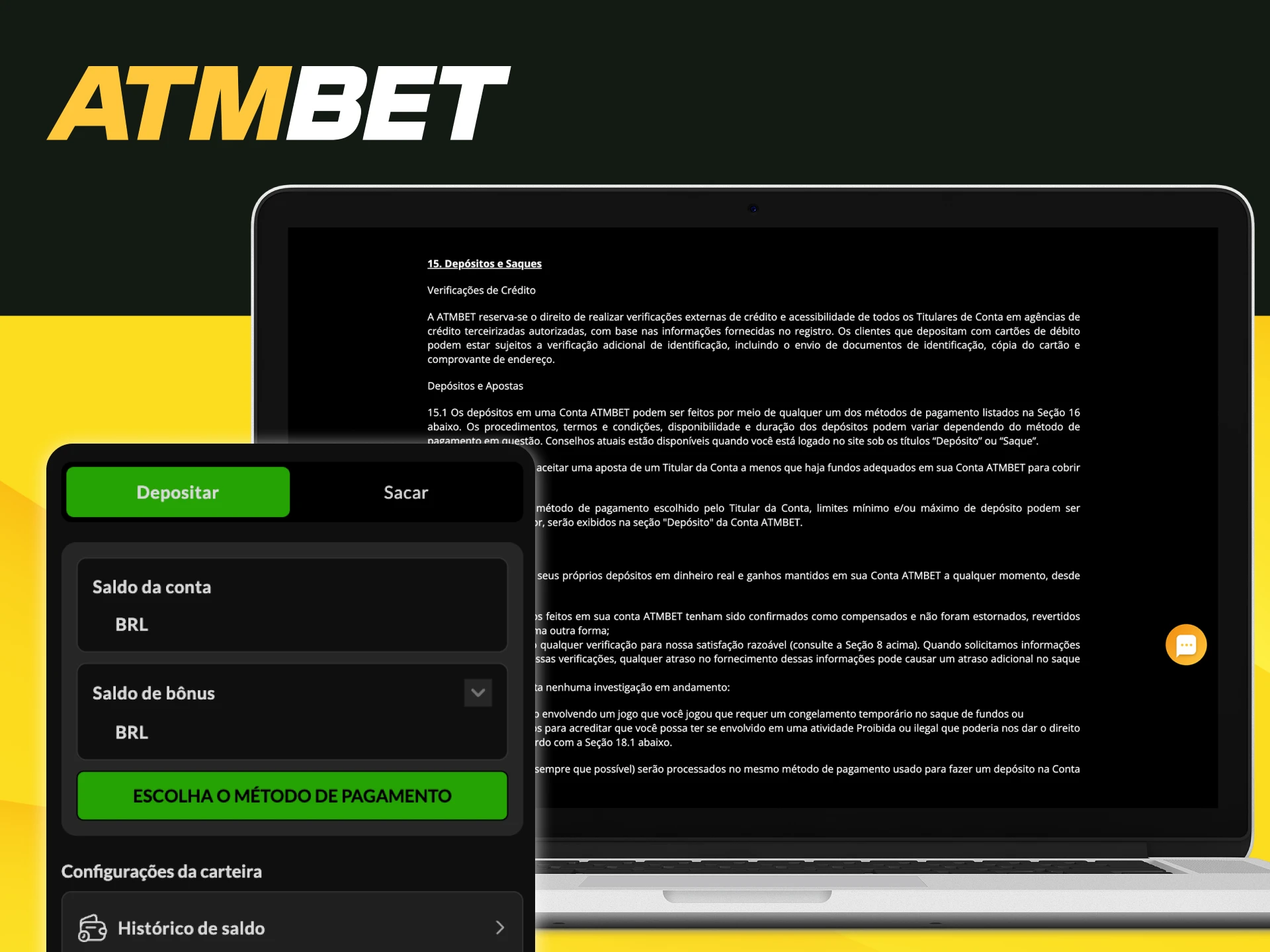 Quais são as condições para sacar dinheiro no site do cassino online ATMBET.