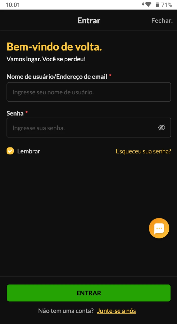 Preciso fazer login para fazer um depósito no site do cassino online ATMBET.