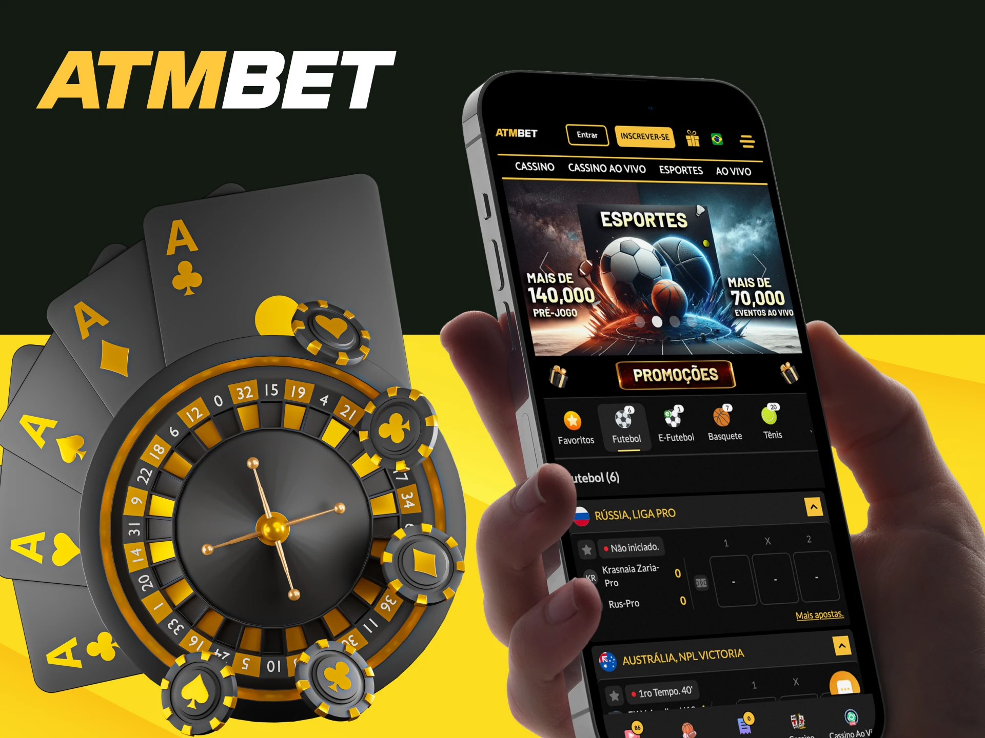 Existe uma aplicação móvel para o casino online ATMBET.