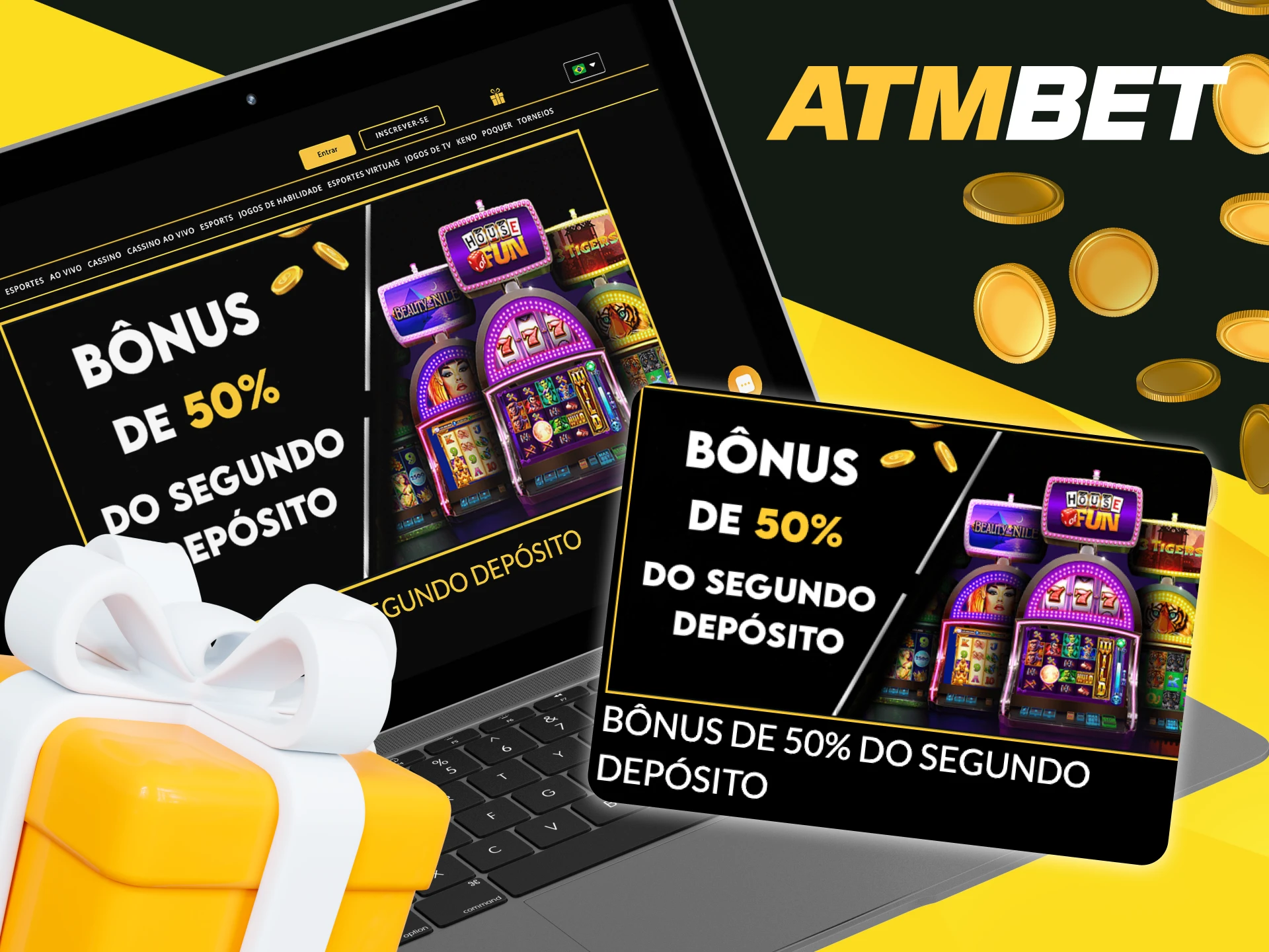 Existe um bônus de segundo depósito no cassino online ATMBET.