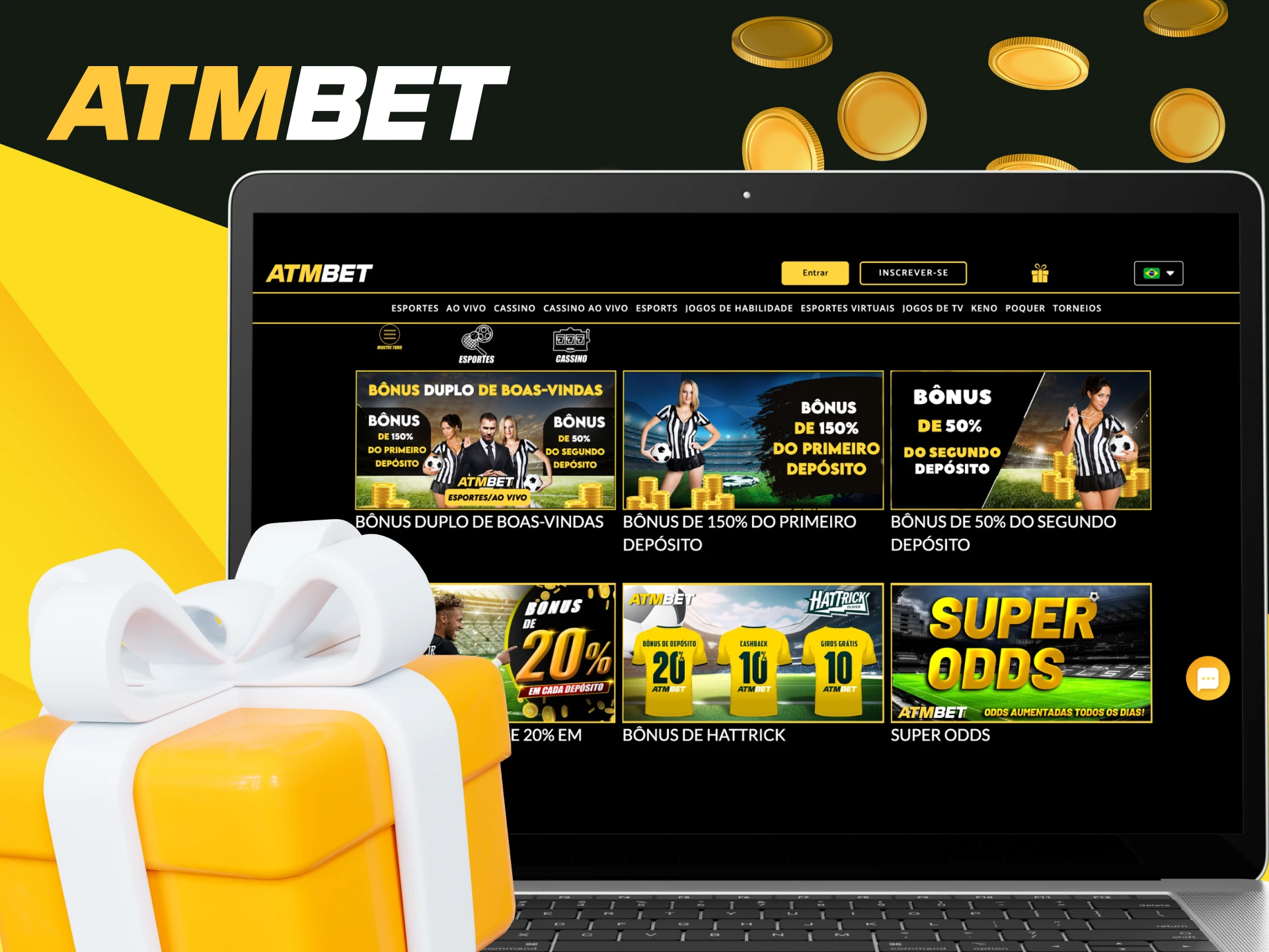 Posso obter bônus no cassino online ATMBET.
