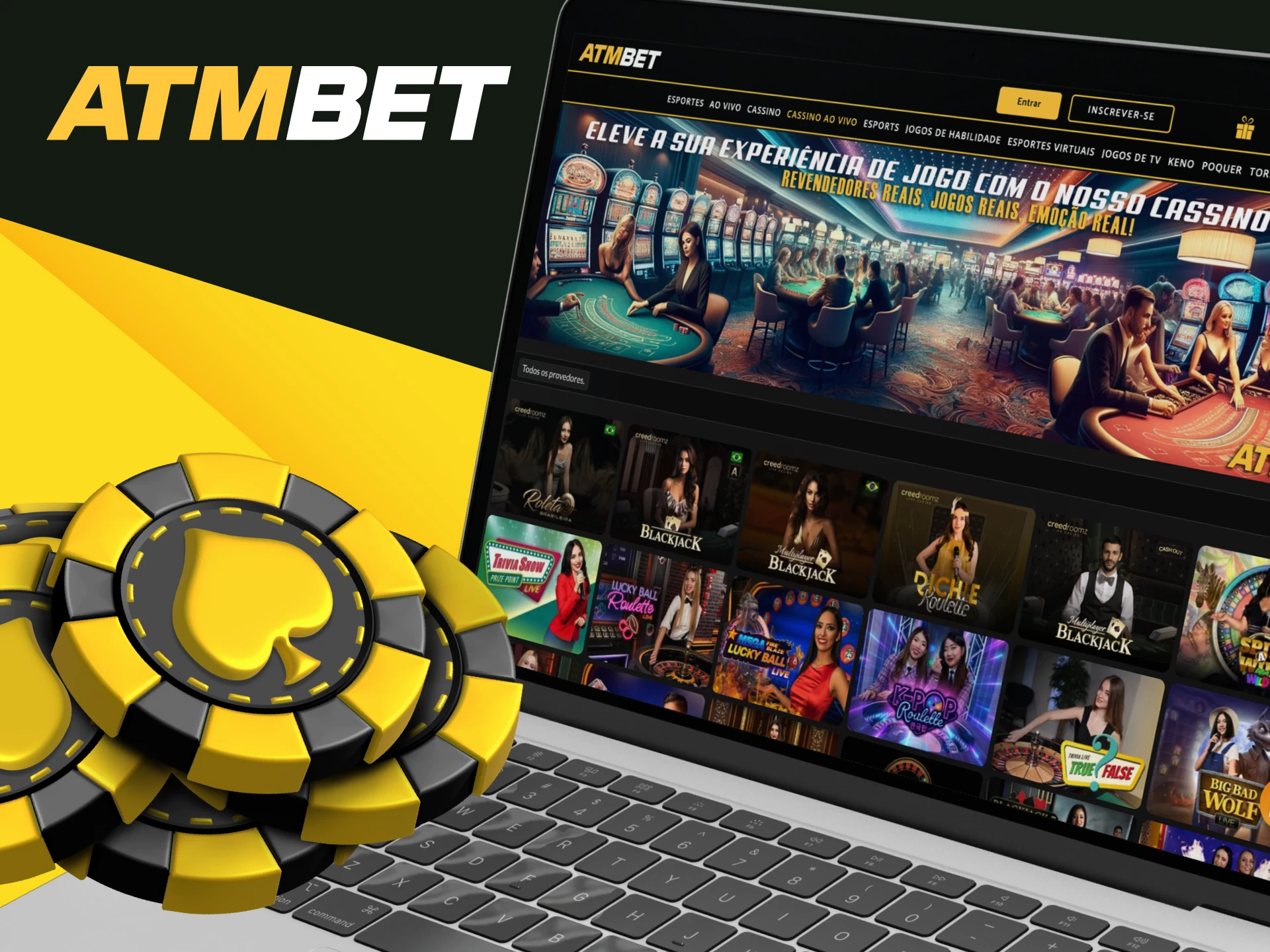 O que a seção de cassino do cassino online ATMBET oferece aos jogadores.