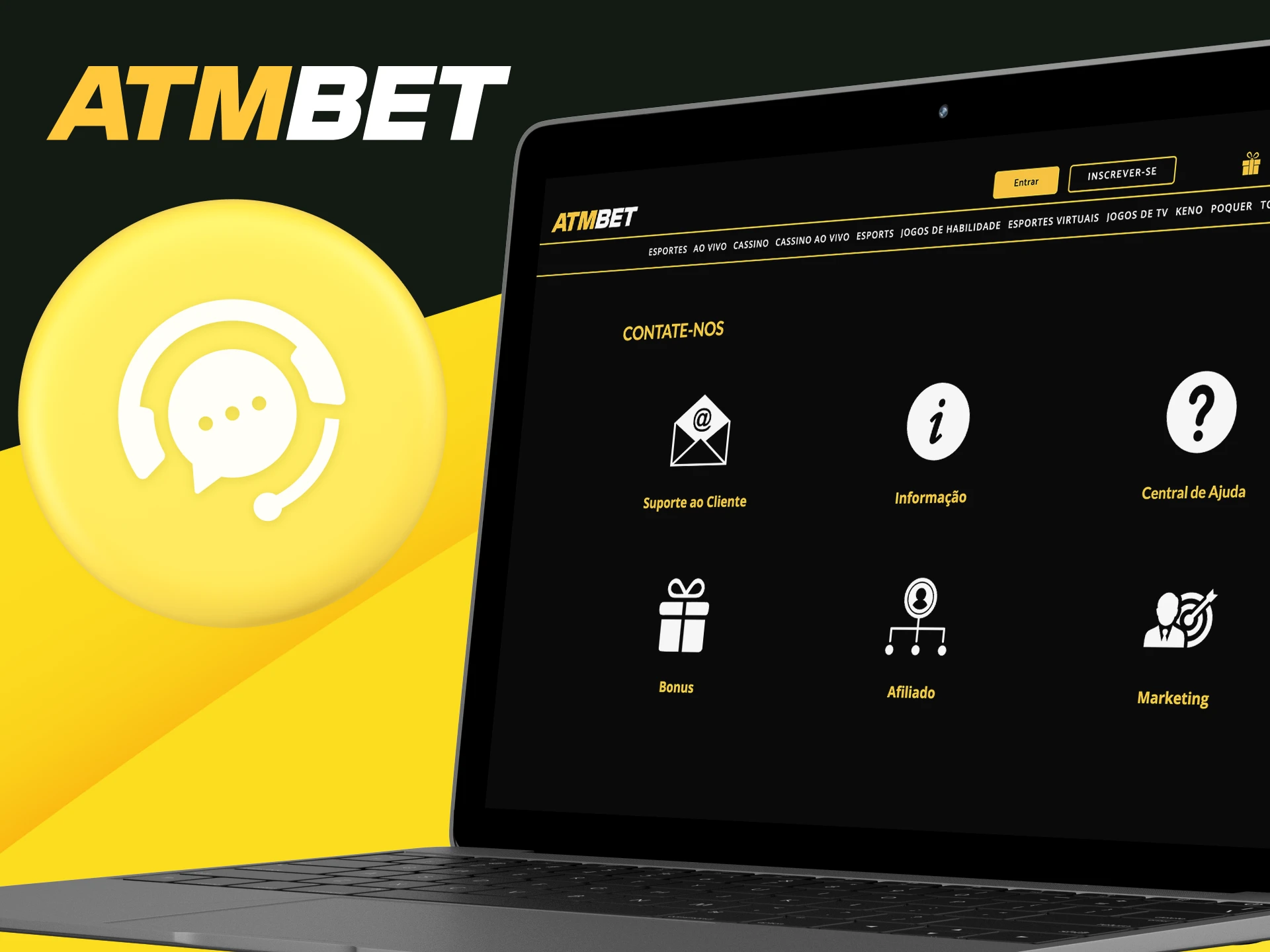 Como posso entrar em contato com a equipe de suporte do cassino online ATMBET.