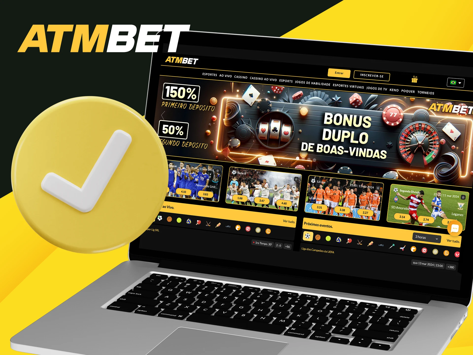 Preciso verificar minha conta no site do cassino online ATMBET.