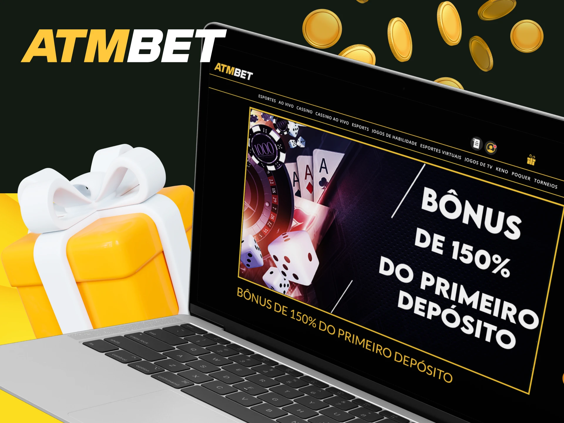 Existe um bônus de boas-vindas no site do cassino online ATMBET.