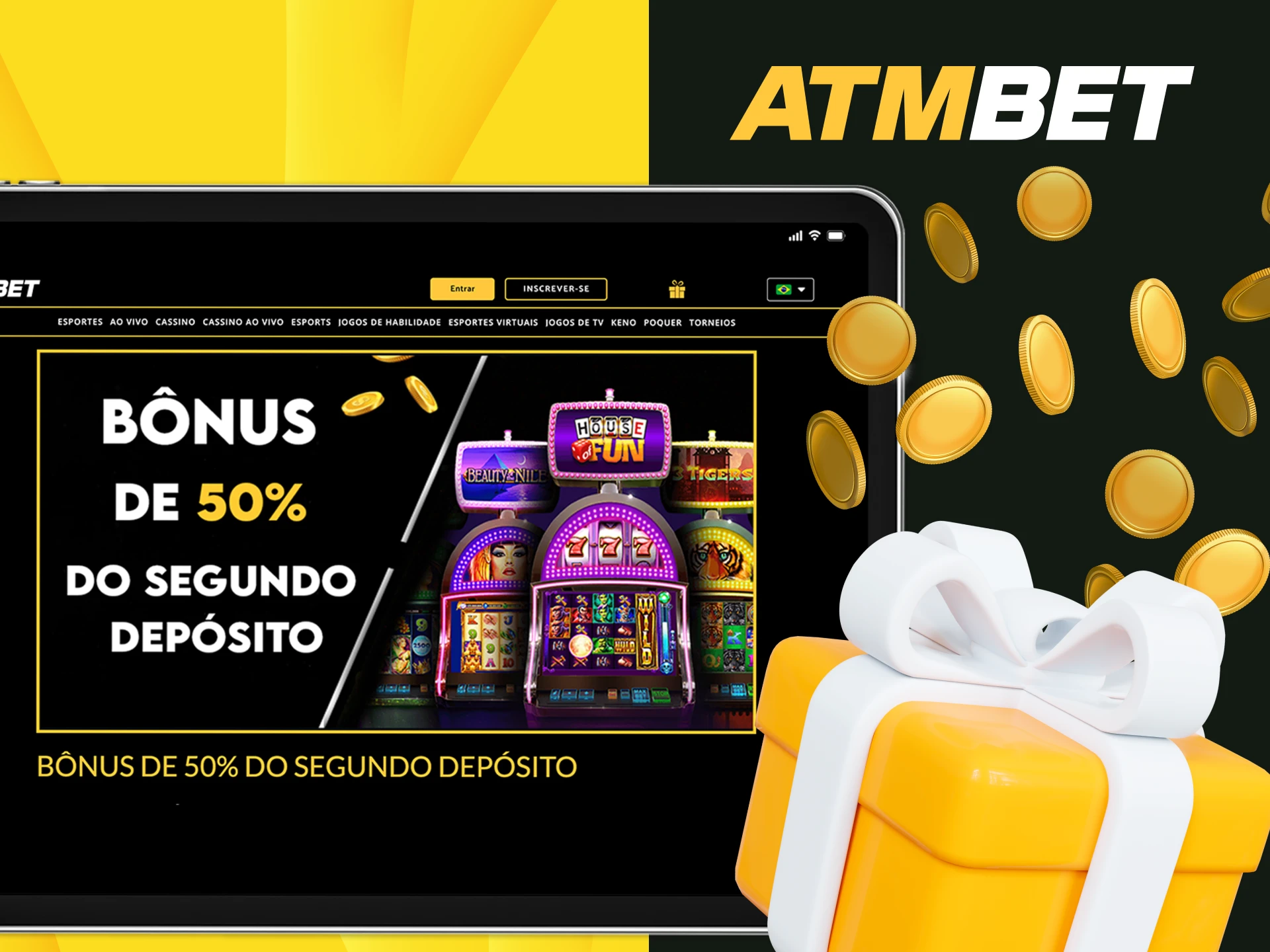 Quanto posso obter um bônus de segundo depósito no site do cassino online ATMBET.