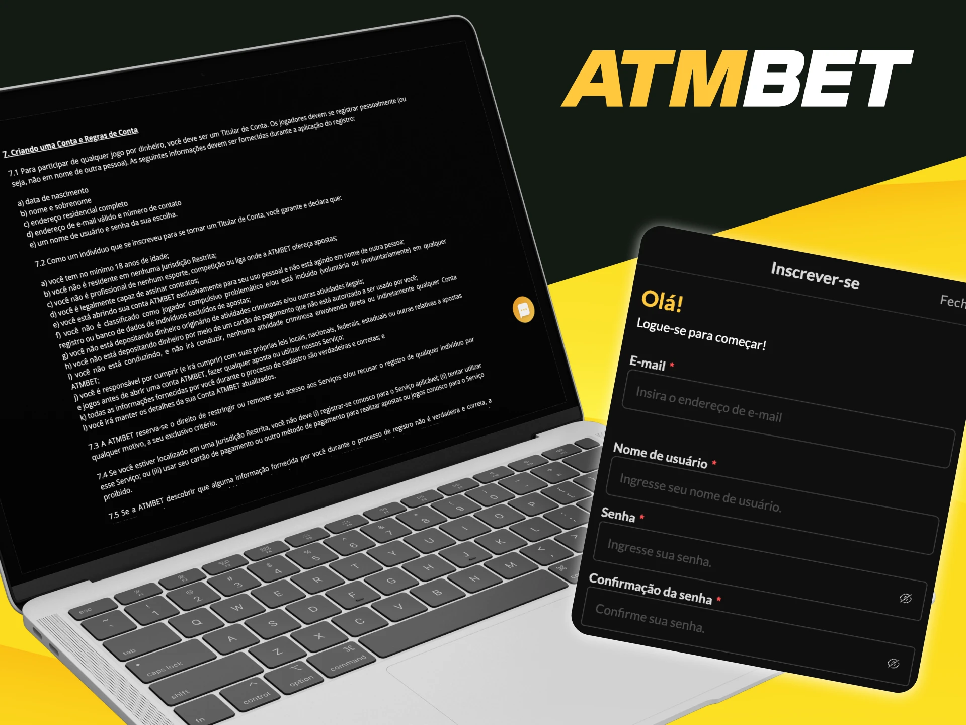 Quais são as restrições para se registrar no site do cassino online ATMBET.