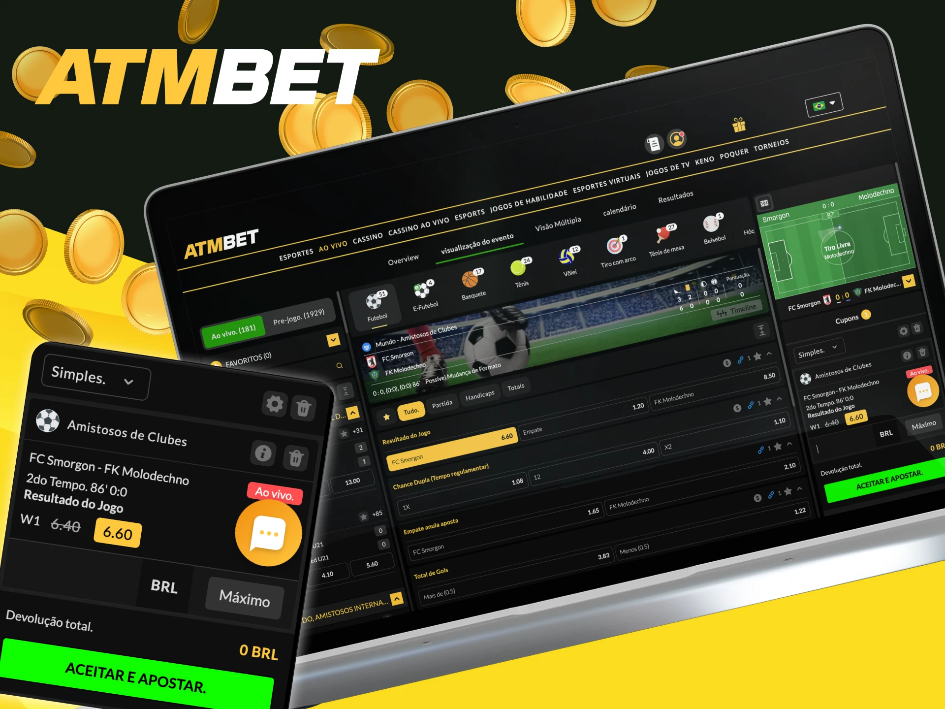 Como posso fazer apostas no casino online ATMBET.